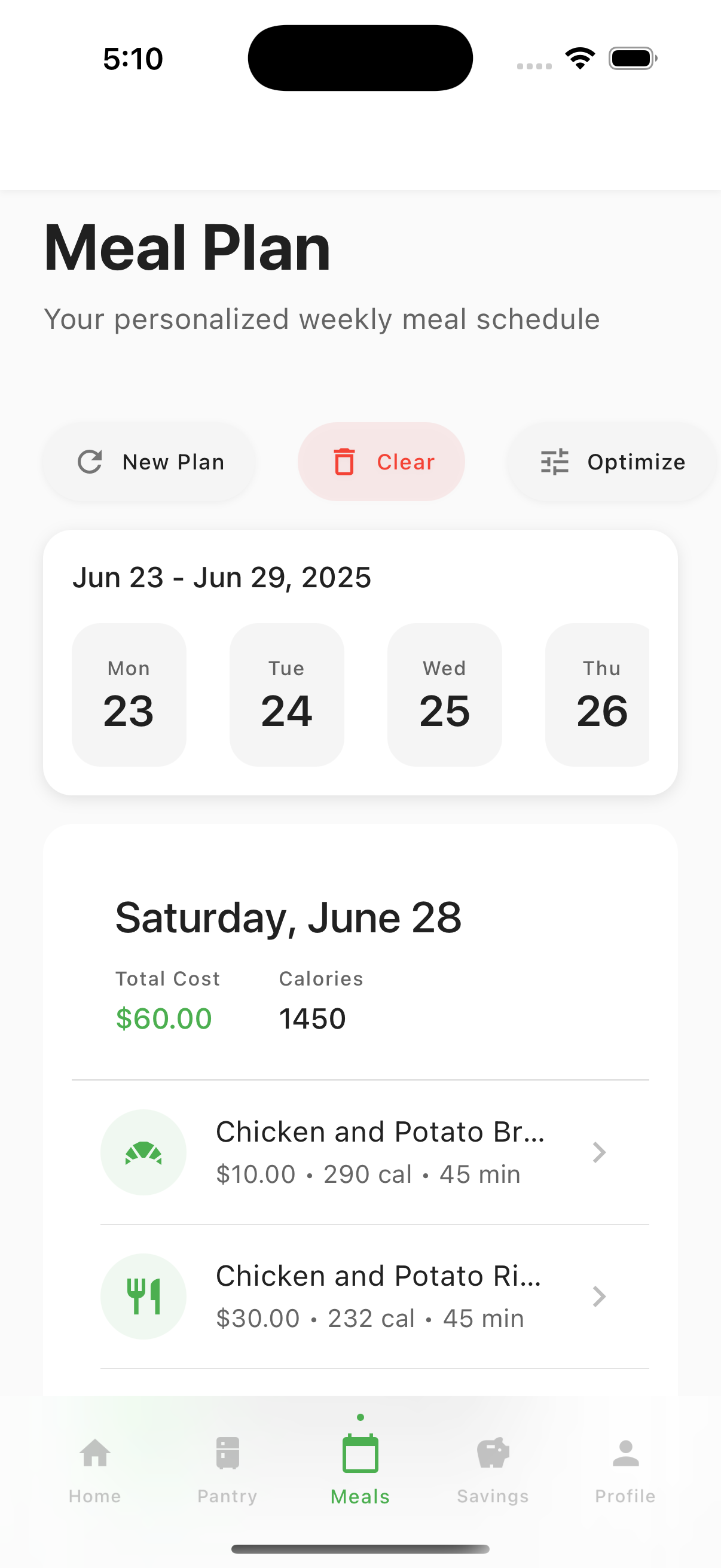 Meal Planning